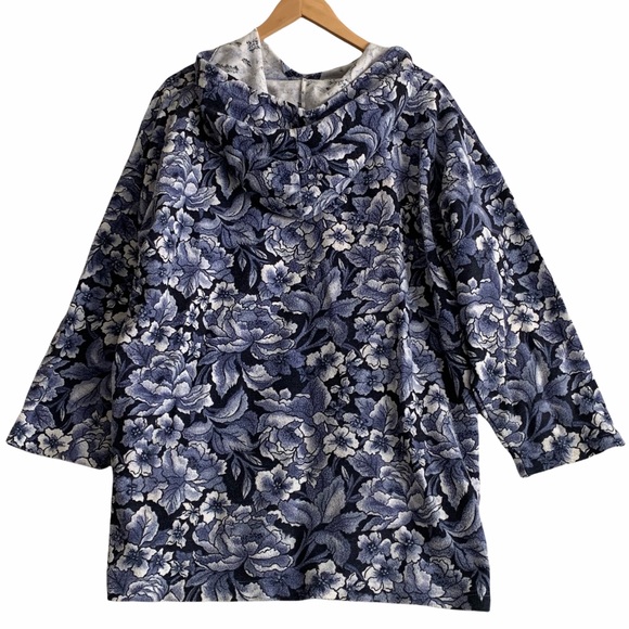 Vintage Mickey Mouse Hoodie Allover Floral Print Jerry Leigh USA Made Disney - Picture 9 of 10